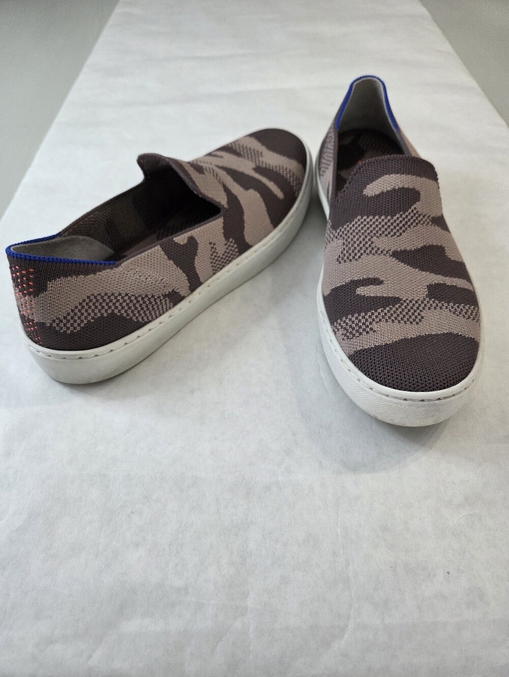 Rothy's Taupe Camo Slip On Sneakers